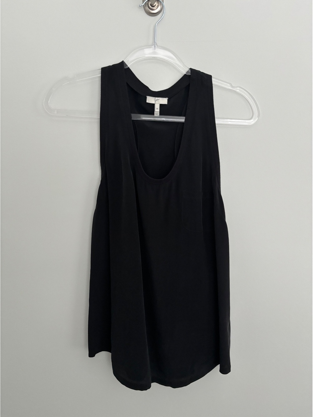 Joie black silk racerback tank size M